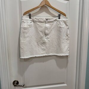 Michael Kors White Denim Mini Skirt